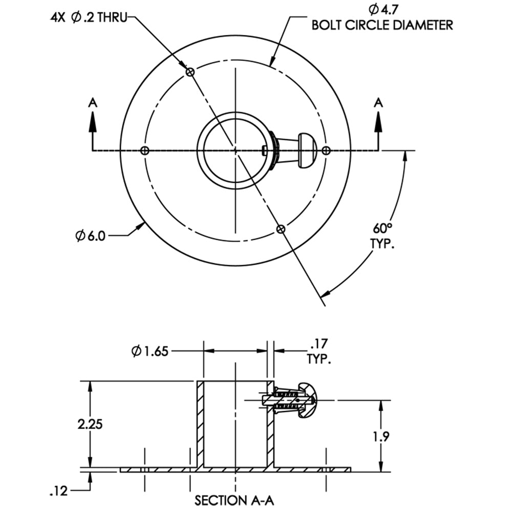 TACO Stainless Steel Table Base w/Locking Pin [F16-0006L] | Accessories by TACO Marine 