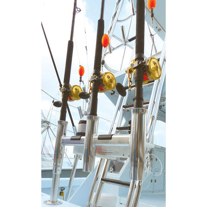 TACO Deluxe Trident Rod Holder Cluster Offset [F31-0781BXY-1] | Rod Holders by TACO Marine 