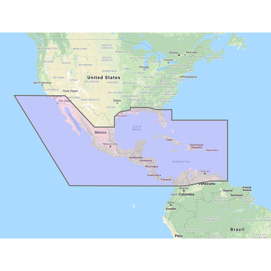 Furuno Central America, Caribbean  Part of Mexico Vector Chart - 3D Data  Standard Resolution Satellite Photos - Unlock Code [MM3-VNA-027] | Furuno by Furuno 