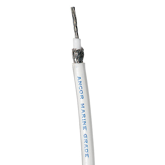 Ancor Coaxial Cable - RG 58CU - White - 100'