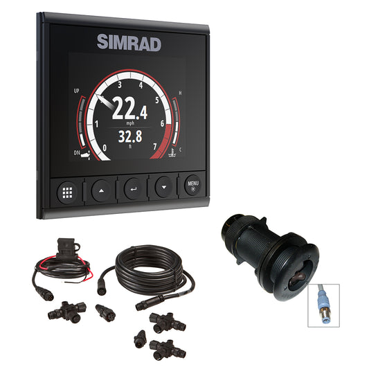 Simrad IS42 Speed/Depth Pack - IS42 Digital Display, DST800 Ducer & N2k Backbone Starter Kit [000-13293-001] | Instruments by Simrad 