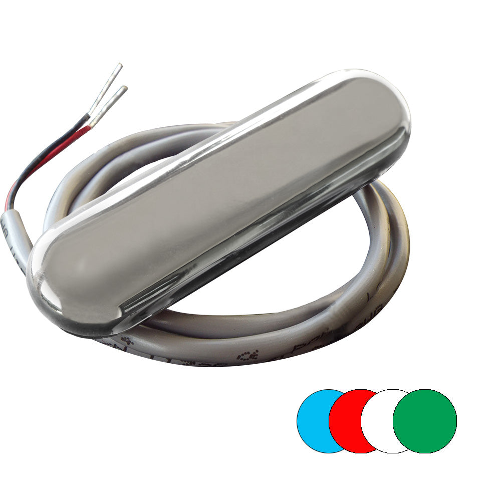 Shadow-Caster Courtesy Light w/2' Lead Wire - 316 SS Cover - RGB Multi-Color - 4-Pack [SCM-CL-RGB-SS-4PACK] | Interior / Courtesy Light by Shadow-Caster LED Lighting 