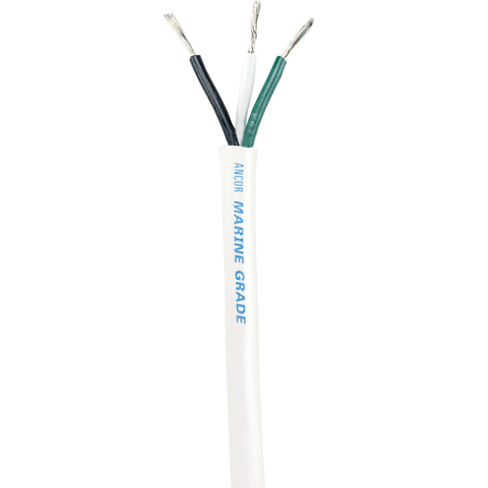 Ancor White Triplex Cable - 14/3 AWG - Round - 100' [133510] | Wire by Ancor 