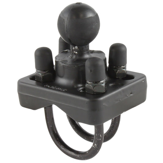 RAM Mount Double U-Bolt Base w/1" Ball f/Rails from 0.75" to 1.25" Diameter