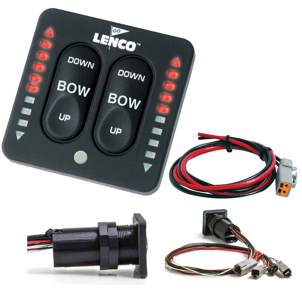 Lenco LED Indicator Integrated Tactile Switch Kit w/Pigtail f/Single Actuator Systems [15170-001] | Trim Tab Accessories by Lenco Marine 