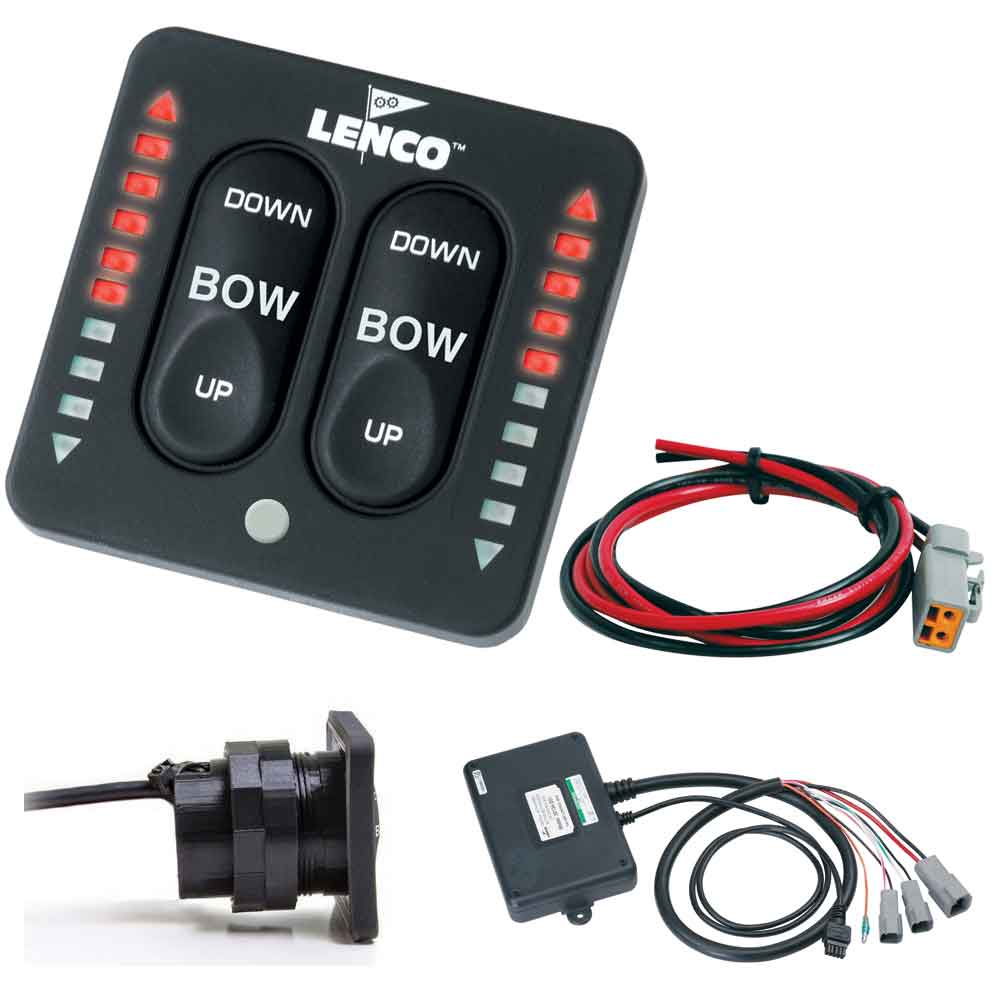 Lenco LED Indicator Two-Piece Tactile Switch Kit w/Pigtail f/Single Actuator Systems [15270-001] | Trim Tab Accessories by Lenco Marine 