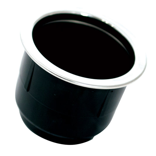 Tigress Black Plastic Cup Holder Insert w/SS Ring On Top