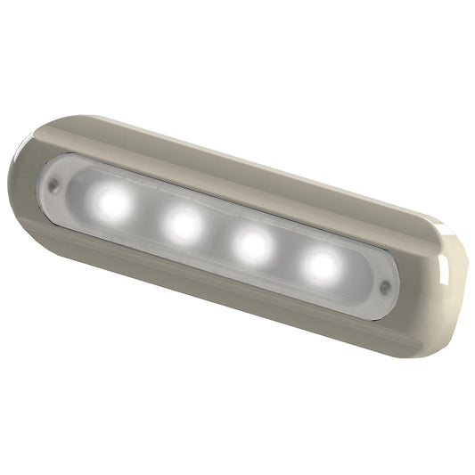 TACO 4-LED Deck Light - Flat Mount - White Housing [F38-8800W-1] | Interior / Courtesy Light by TACO Marine 