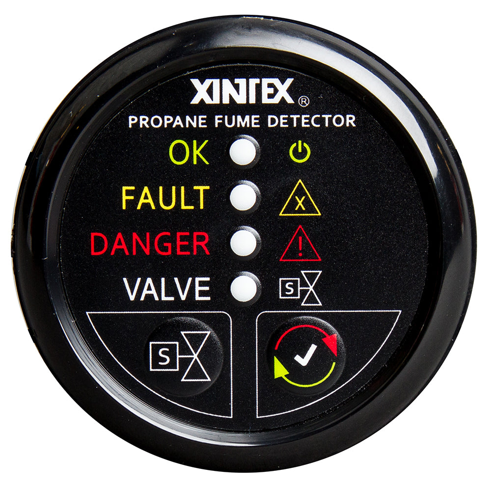 Fireboy-Xintex Propane Fume Detector w/Automatic Shut-Off  Plastic Sensor - No Solenoid Valve - Black Bezel Display [P-1BNV-R] | Fume Detectors by Fireboy-Xintex 