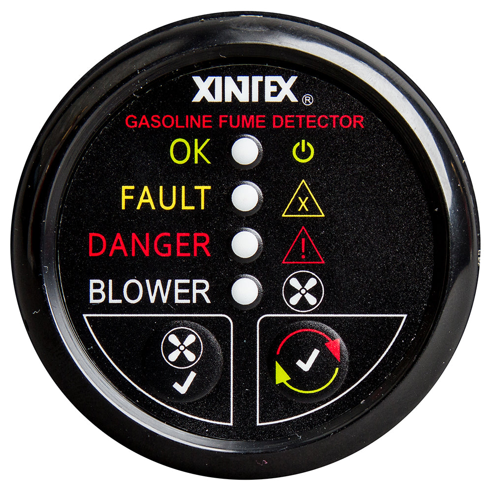 Fireboy-Xintex Gasoline Fume Detector w/Blower Control - Black Bezel - 12V [G-1BB-R] | Fume Detectors by Fireboy-Xintex 