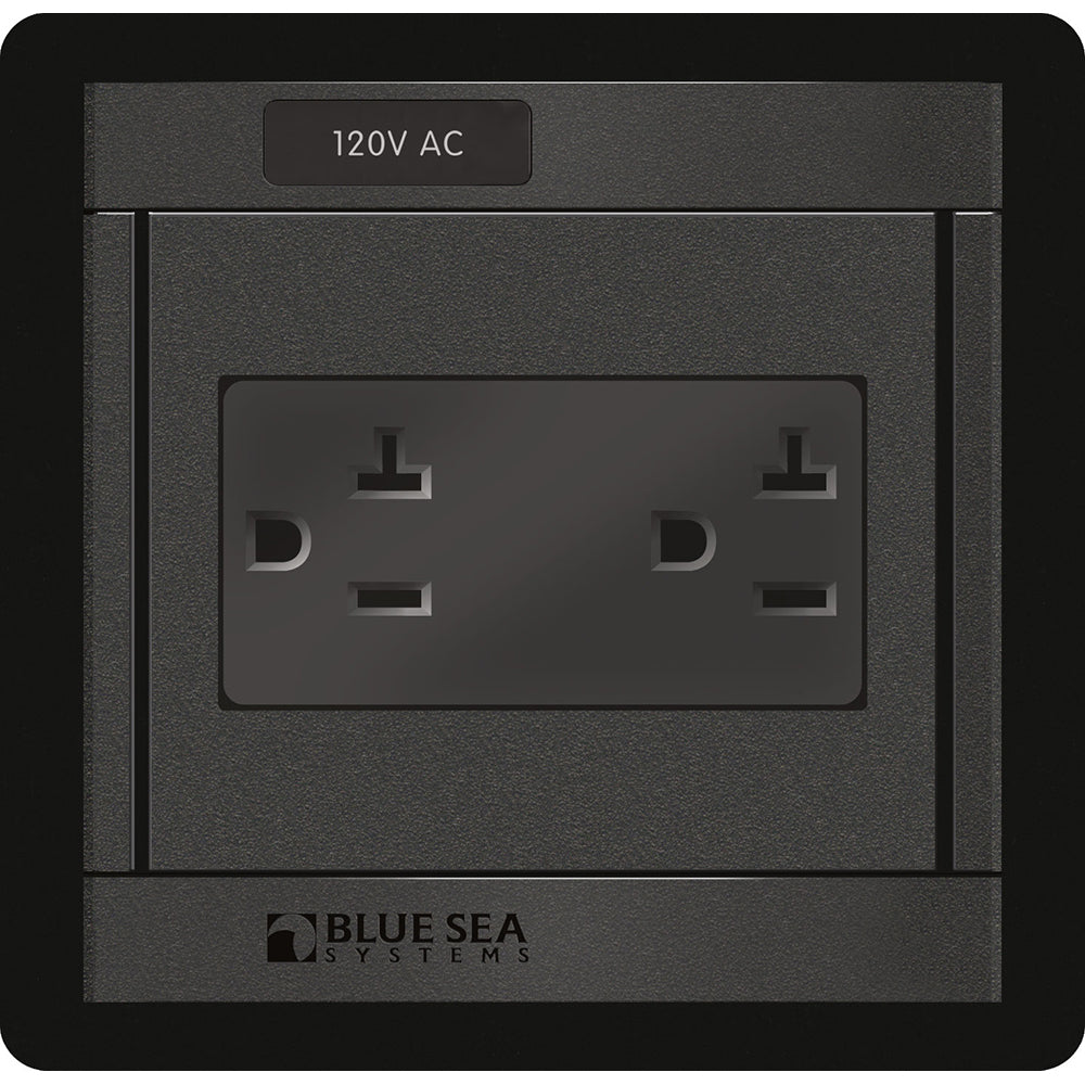 Blue Sea 1479 360 Panel - 120V AC DUal Outlet [1479] | Electrical Panels by Blue Sea Systems 