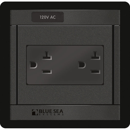 Blue Sea 1479 360 Panel - 120V AC DUal Outlet [1479] | Electrical Panels by Blue Sea Systems 