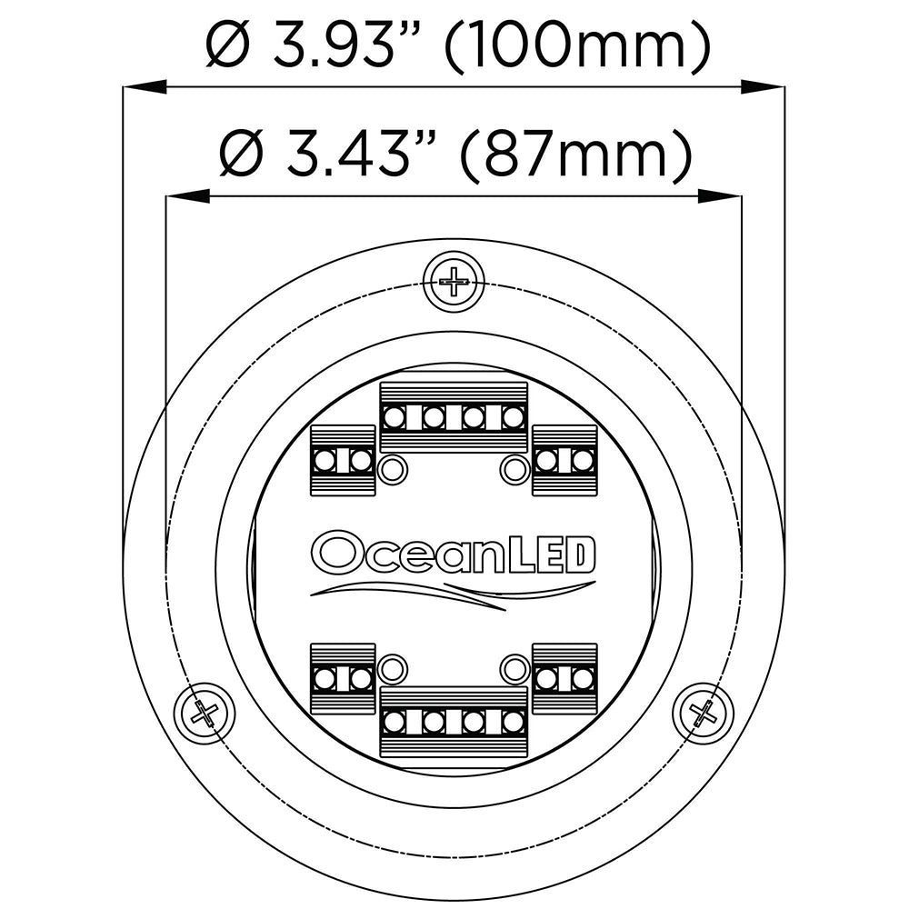 OceanLED Sport S3166S Underwater LED Light - Ultra White [012102W] | Underwater Lighting by OceanLED 