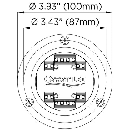 OceanLED Sport S3166S Underwater LED Light - Ultra White [012102W] | Underwater Lighting by OceanLED 