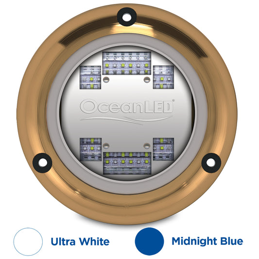 OceanLED Sport S3124s Underwater LED Light - Ultra White/Midnight Blue [012103BW] | Underwater Lighting by OceanLED 