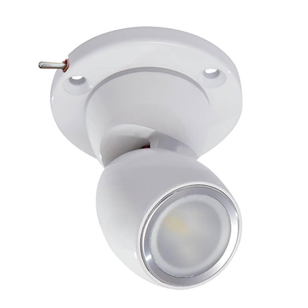 Lumitec GAI2 White Dimming, Blue/Red Non-Dimming - Heavy-Duty Base w/Built-In Switch - White Housing [111928] | Interior / Courtesy Light by Lumitec 