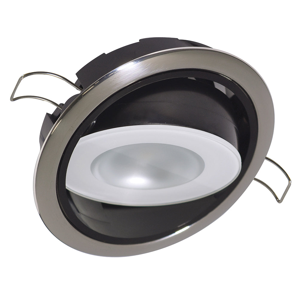 Lumitec Mirage Positionable Down Light - White Dimming, Red/Blue Non-Dimming - Polished Bezel [115118] | Dome/Down Lights by Lumitec 