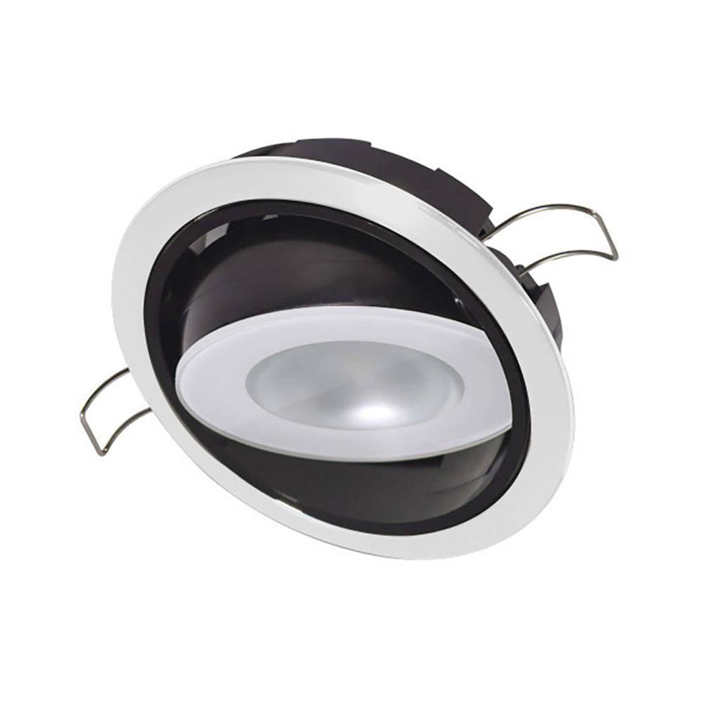 Lumitec Mirage Positionable Down Light - White Dimming, Red/Blue Non-Dimming - White Bezel [115128] | Dome/Down Lights by Lumitec 