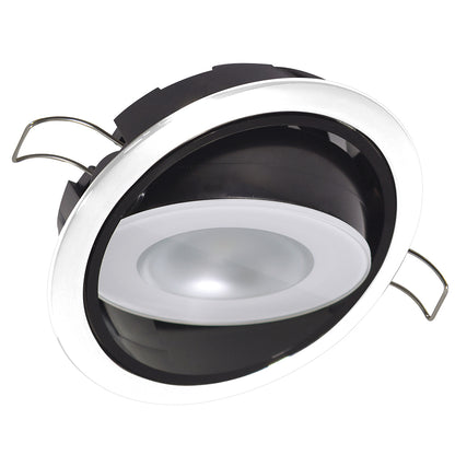 Lumitec Mirage Positionable Down Light - White Dimming, Red/Blue Non-Dimming - White Bezel [115128] | Dome/Down Lights by Lumitec 