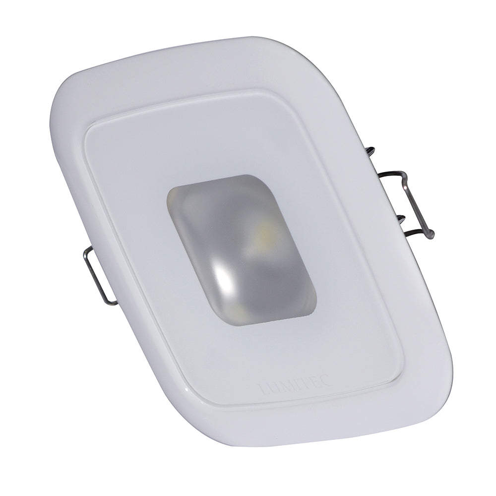 Lumitec Square Mirage Down Light - White Dimming, Red/Blue Non-Dimming - White Bezel [116128] | Dome/Down Lights by Lumitec 