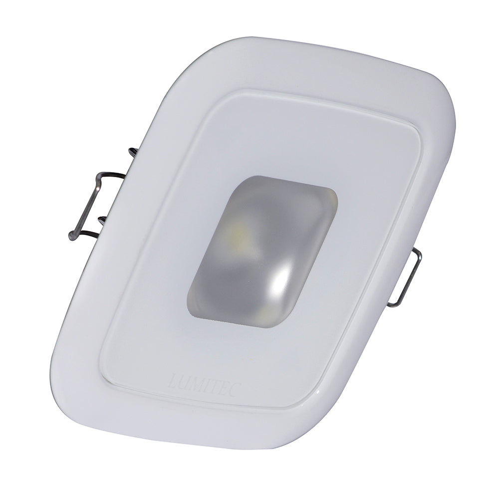 Lumitec Square Mirage Down Light - White Dimming, Red/Blue Non-Dimming - White Bezel [116128] | Dome/Down Lights by Lumitec 