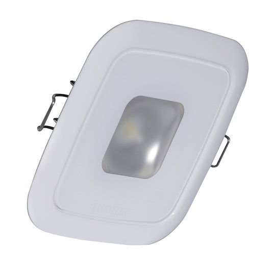 Lumitec Square Mirage Down Light - White Dimming, Red/Blue Non-Dimming - White Bezel [116128] | Dome/Down Lights by Lumitec 