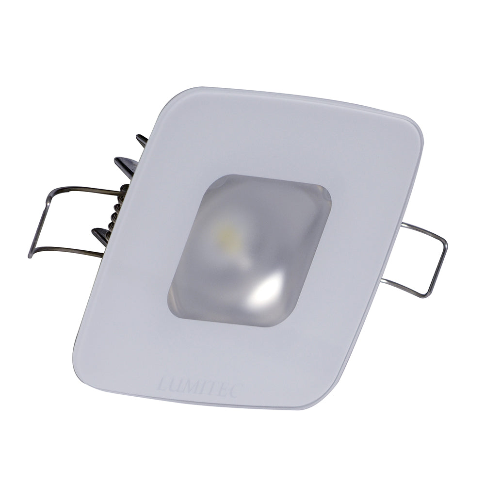 Lumitec Square Mirage Down Light - White Dimming, Red/Blue Non-Dimming - Glass Housing - No Bezel [116198] | Dome/Down Lights by Lumitec 