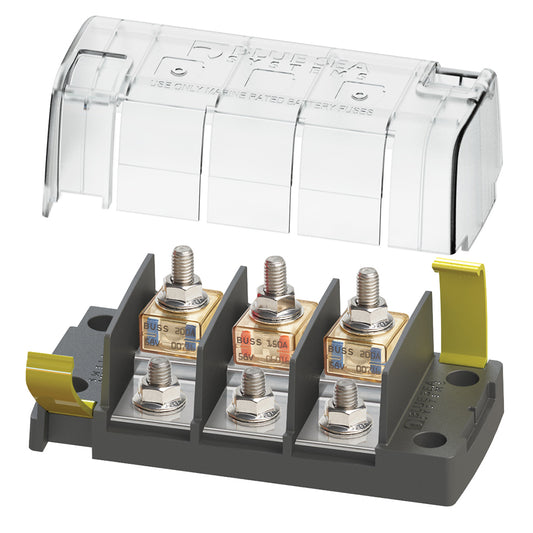 Blue Sea 5194 MRBF Surface Mount 3 Circuit Fuse Block - Independent Source [5194] | Fuse Blocks & Fuses by Blue Sea Systems 