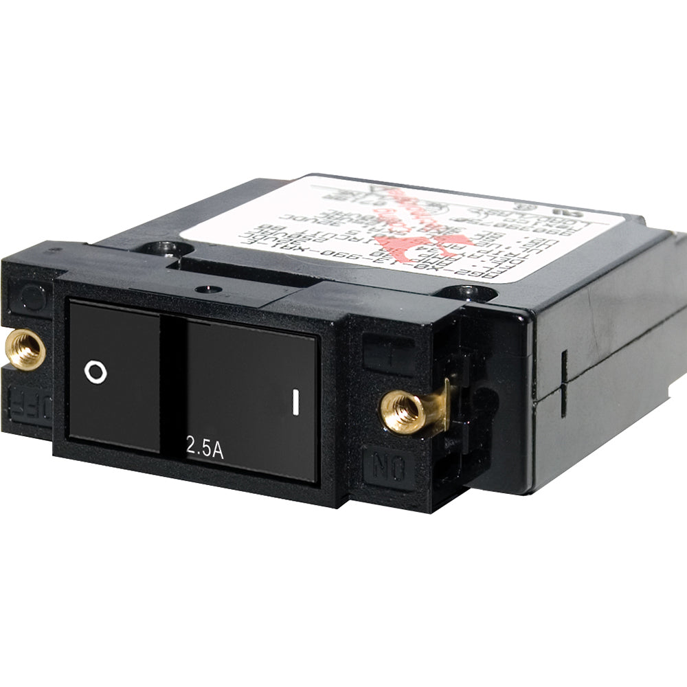 Blue Sea 7399 A-Series Flat Rocker Circuit Breaker - Single Pole - 2.5A [7399] | Circuit Breakers by Blue Sea Systems 