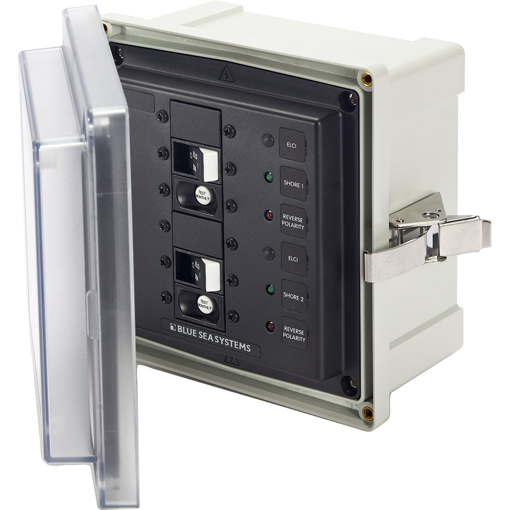 Blue Sea 3117 - SMS Panel Enclosure w/2 ELCI (30A) - 120V AC [3117] | Electrical Panels by Blue Sea Systems 