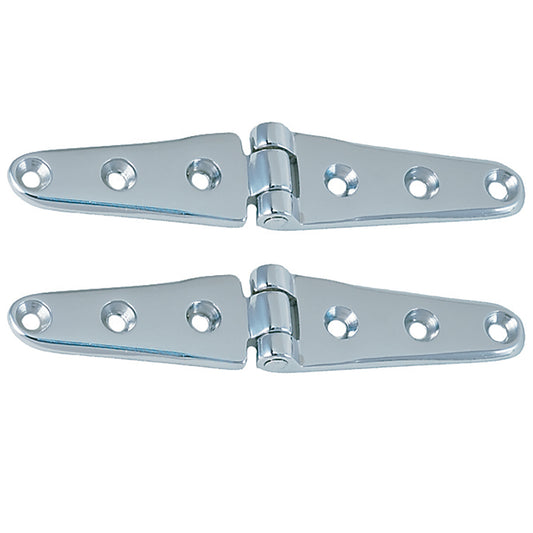 Perko 8" Chrome Plated Bronze Strap Hinges