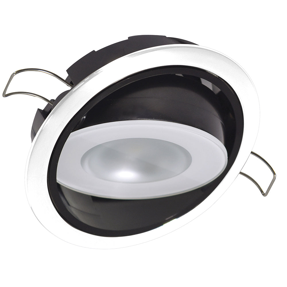 Lumitec Mirage Positionable Down Light - White Dimming - White Bezel [115123] | Dome/Down Lights by Lumitec 