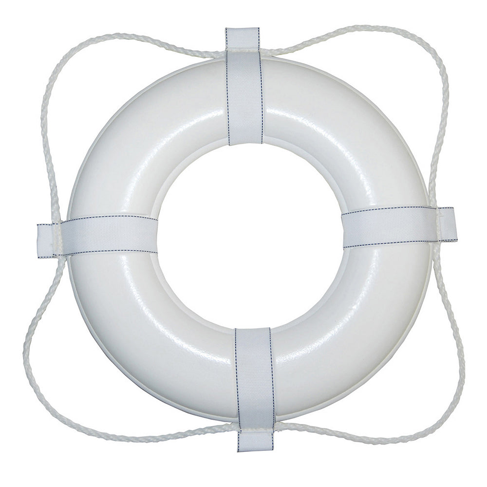 Taylor Made Foam Ring Buoy - 24" - White w/White Grab Line [361] | Personal Flotation Devices by Taylor Made 