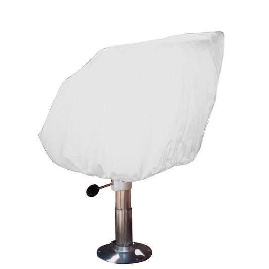 Taylor Made Helm/Bucket/Fixed Back Boat Seat Cover - Vinyl White [40230] | Winter Covers by Taylor Made 