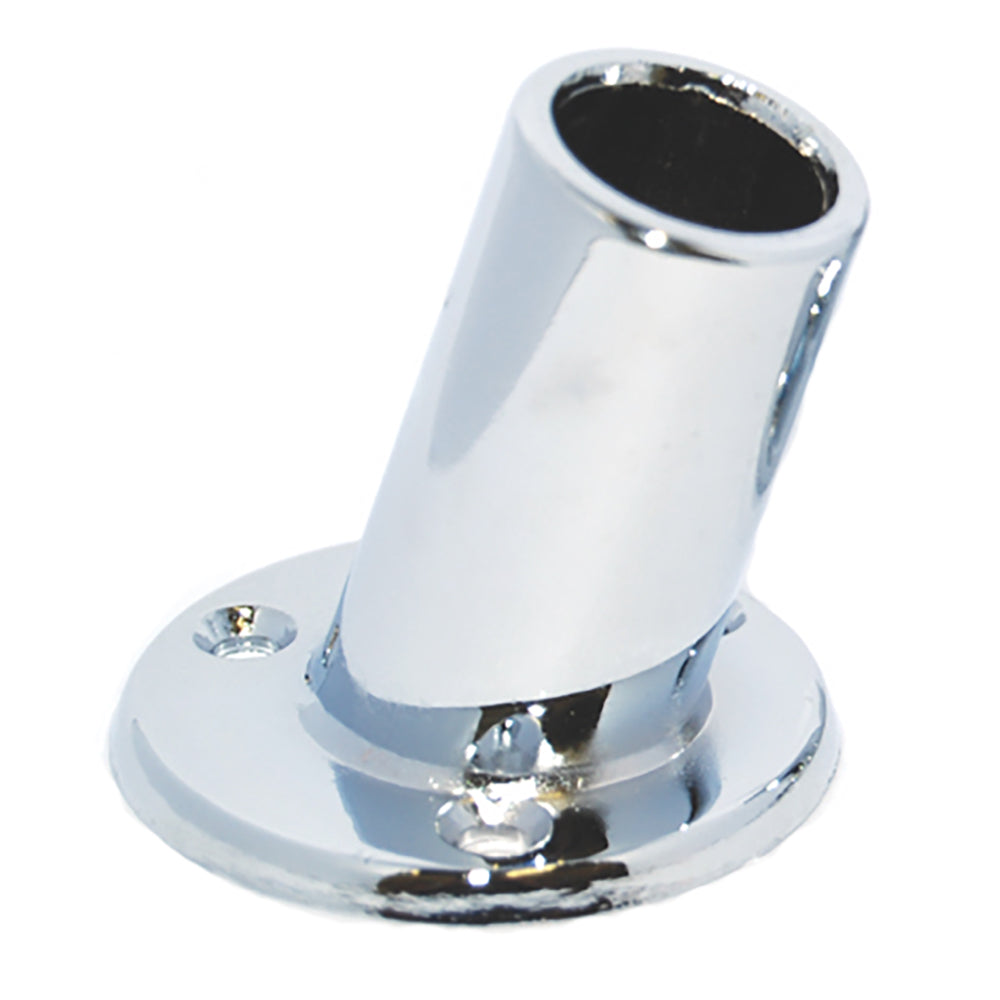 Taylor Made 1" Slanted Chrome Plated Flag Pole Socket [962] | Accessories by Taylor Made 