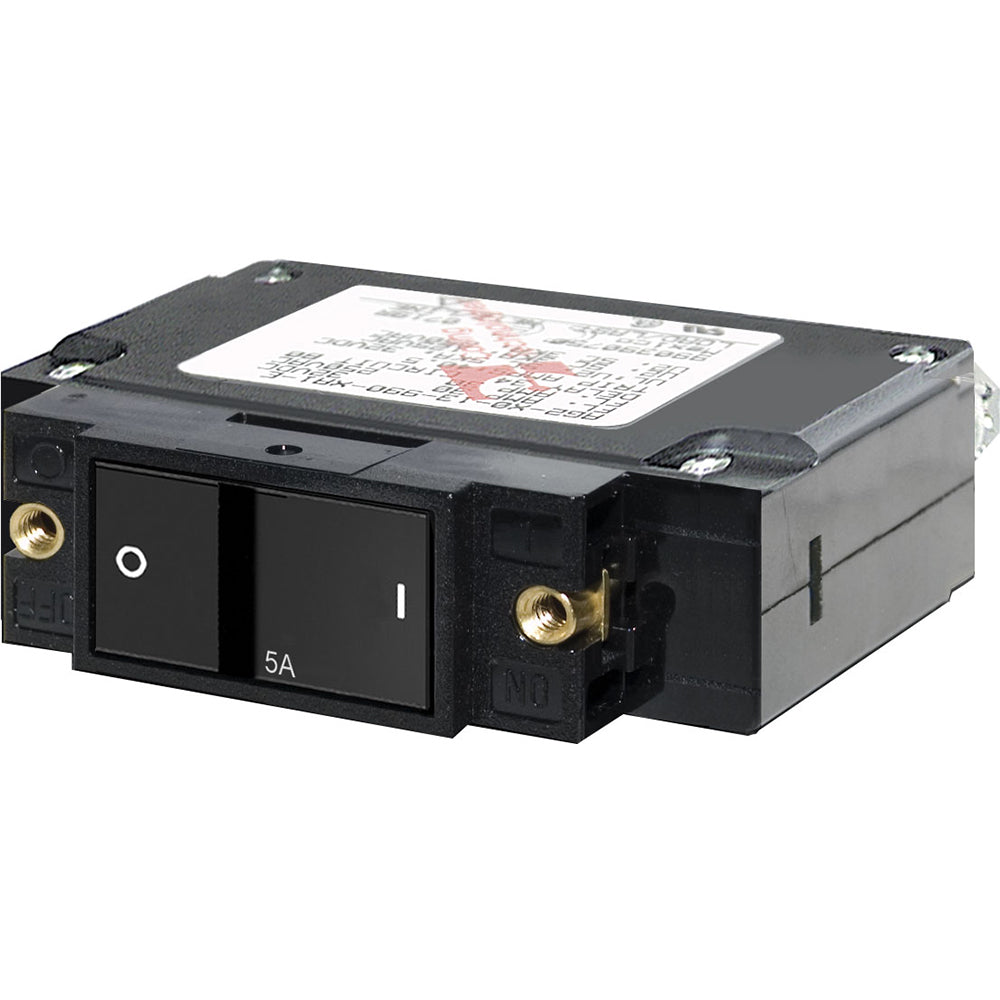 Blue Sea 7540 C-Series Flat Rocker Circuit Breaker - Single Pole - 5A [7540] | Circuit Breakers by Blue Sea Systems 