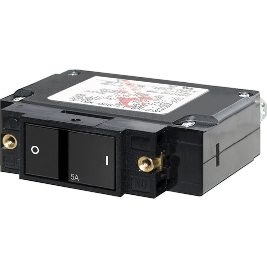 Blue Sea 7540 C-Series Flat Rocker Circuit Breaker - Single Pole - 5A [7540] | Circuit Breakers by Blue Sea Systems 