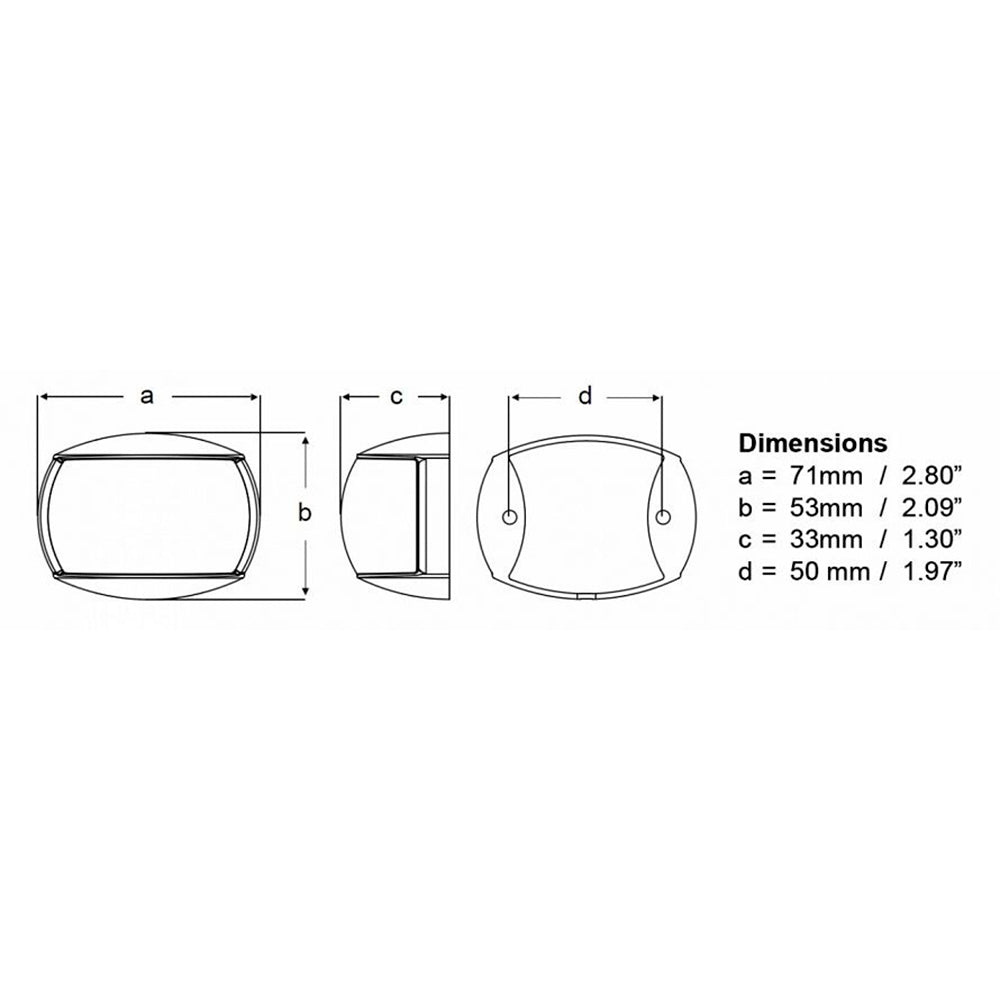 Hella Marine NaviLED Port & Starboard Pair - 2nm - Clear Lens/White Housing [980520911] | Navigation Lights by Hella Marine 