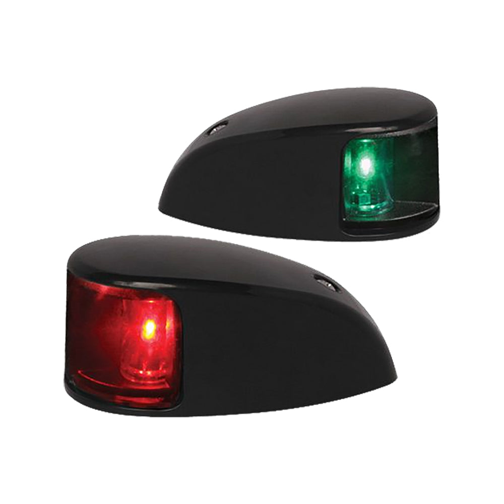 Hella Marine NaviLED Deck Mount Port & Starboard Pair - 2nm - Colored Lens/Black Housing [980620801] | Navigation Lights by Hella Marine 