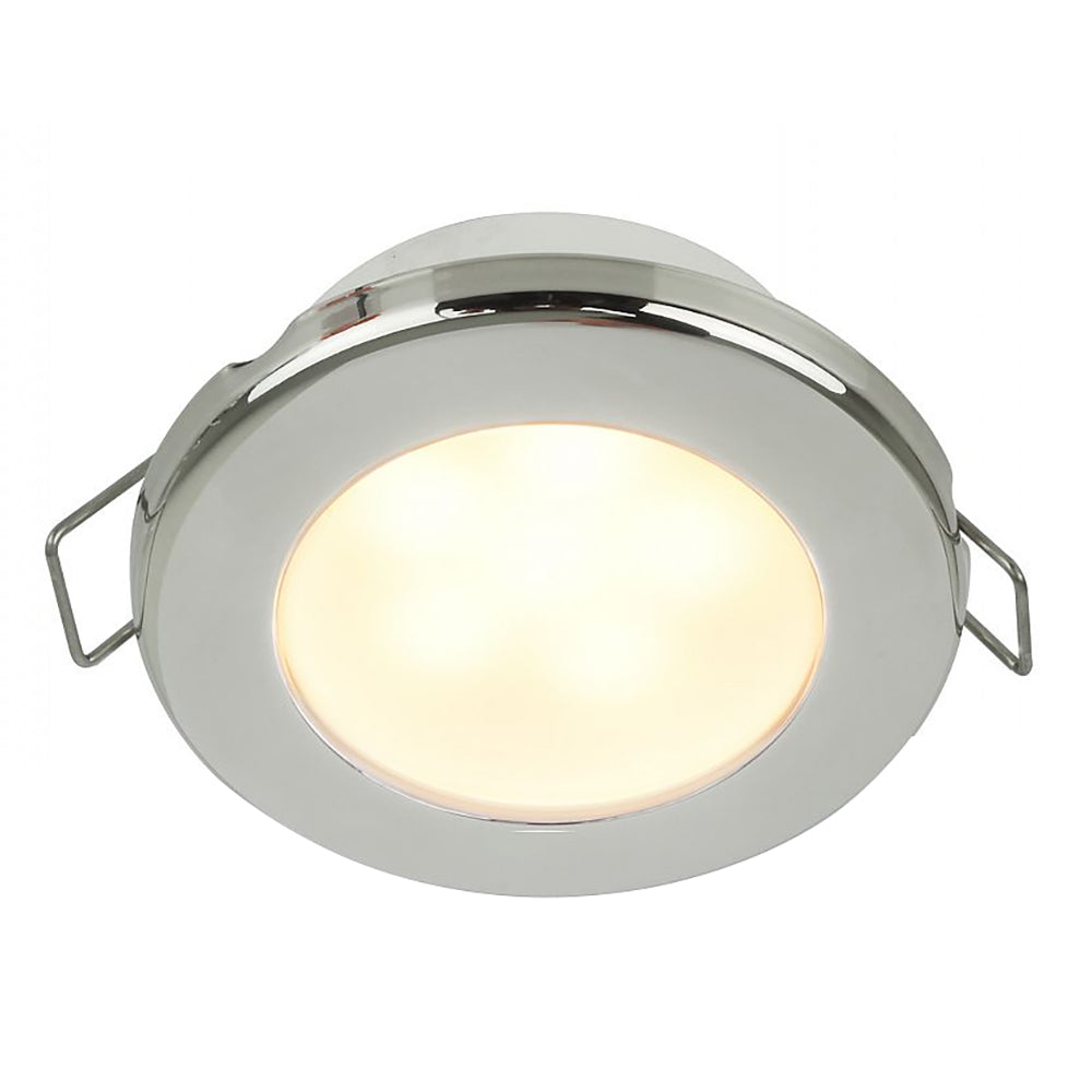 Hella Marine EuroLED 75 3" Round Spring Mount Down Light - Warm White LED - Stainless Steel Rim - 12V [958109521] | Dome/Down Lights by Hella Marine 