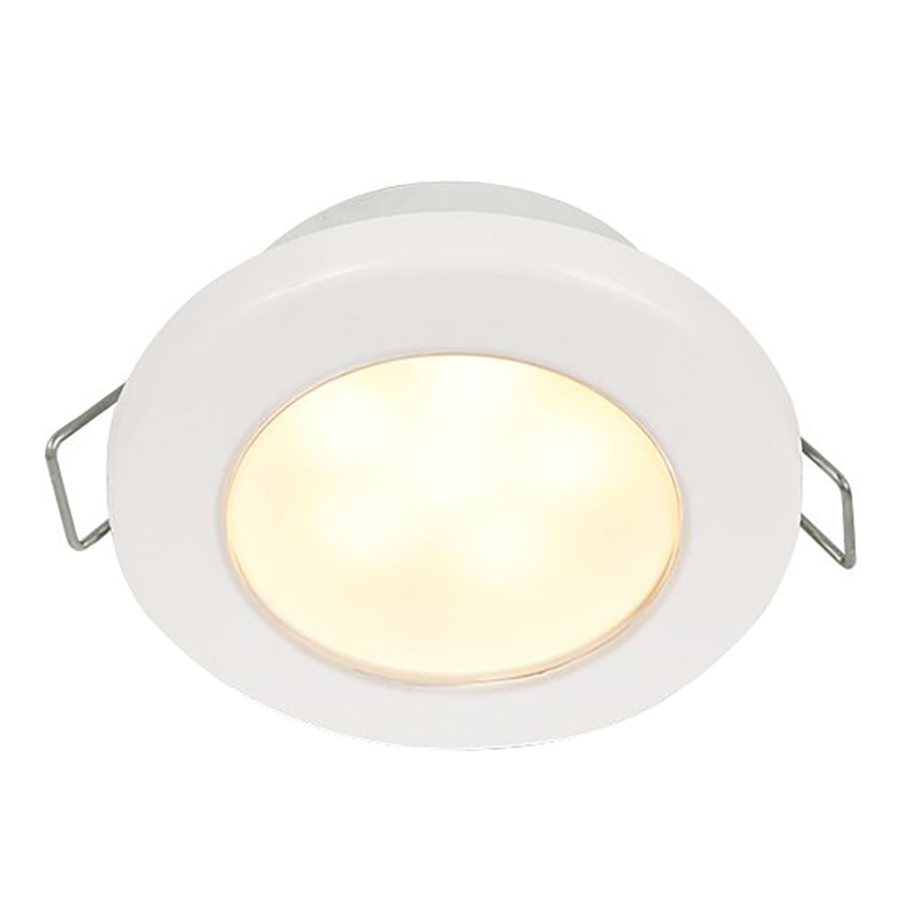 Hella Marine EuroLED 75 3" Round Spring Mount Down Light - Warm White LED - White Plastic Rim - 24V [958109611] | Dome/Down Lights by Hella Marine 