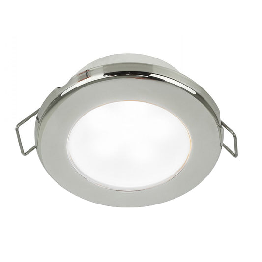 Hella Marine EuroLED 75 3" Round Spring Mount Down Light - White LED - Stainless Steel Rim - 12V [958110521] | Dome/Down Lights by Hella Marine 