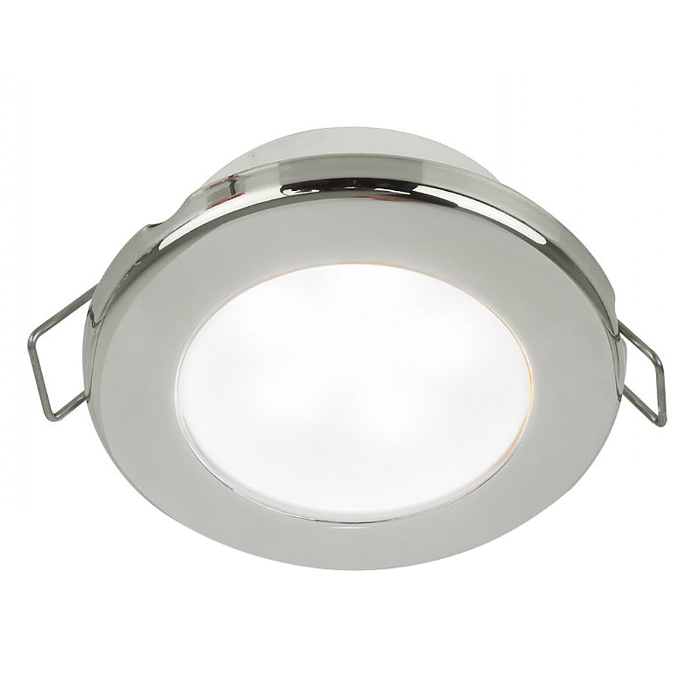 Hella Marine EuroLED 75 3" Round Spring Mount Down Light - White LED - Stainless Steel Rim - 24V [958110621] | Dome/Down Lights by Hella Marine 