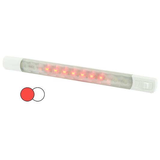 Hella Marine Surface Strip Light w/Switch - White/Red LEDs - 12V [958121001] | Interior / Courtesy Light by Hella Marine 