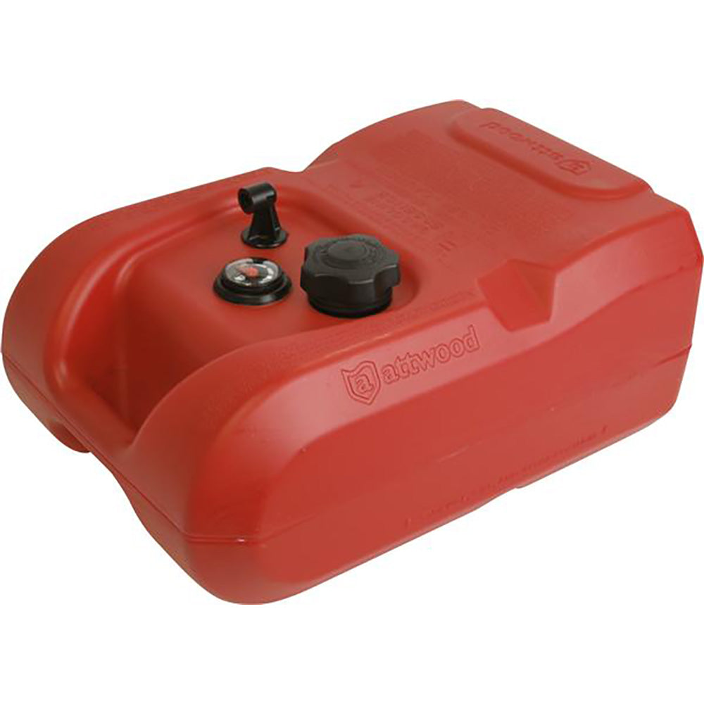 Attwood Portable Fuel Tank - 6 Gallon w/Gauge [8806LPG2] | Fuel Systems by Attwood Marine 