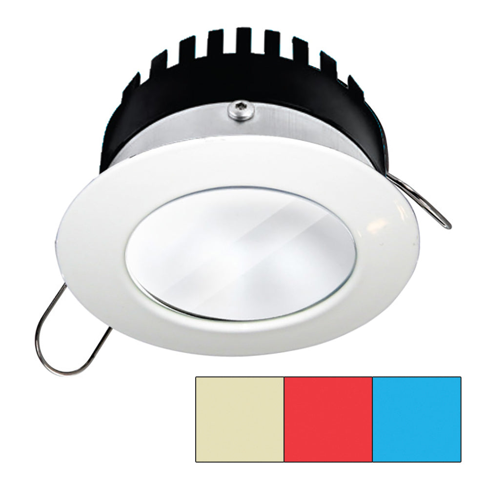 i2Systems Apeiron Pro A503 - 3W - Round - Warm White, Red  Blue - White Finish [A503-31CBBR-HE] | Dome/Down Lights by I2Systems Inc 