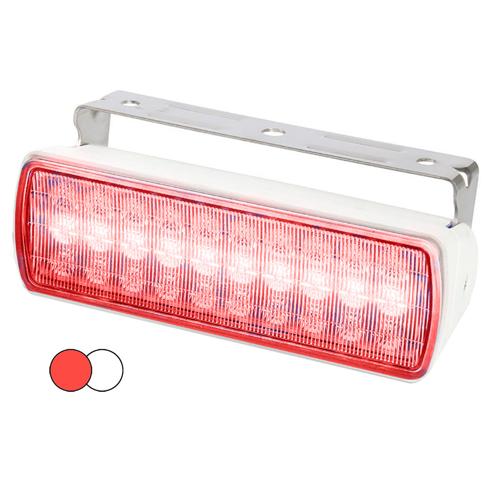 Hella Marine Sea Hawk XL Dual Color LED Floodlights - Red/White LED - White Housing [980950051] | Flood/Spreader Lights by Hella Marine 