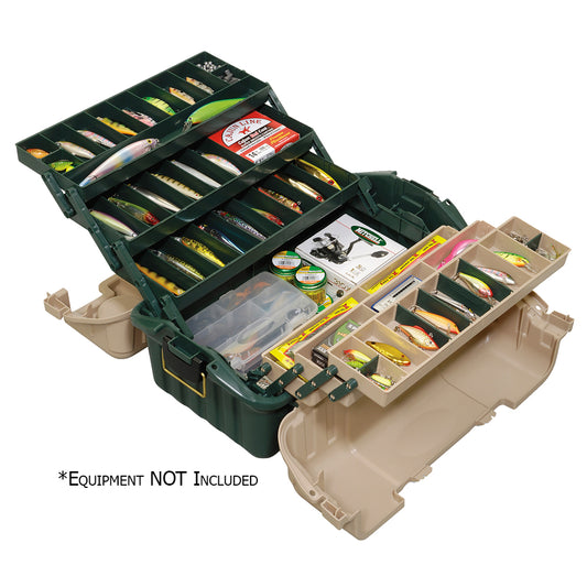 Plano Hip Roof Tackle Box w/6-Trays - Green/Sandstone [861600] | Tackle Storage by Plano 