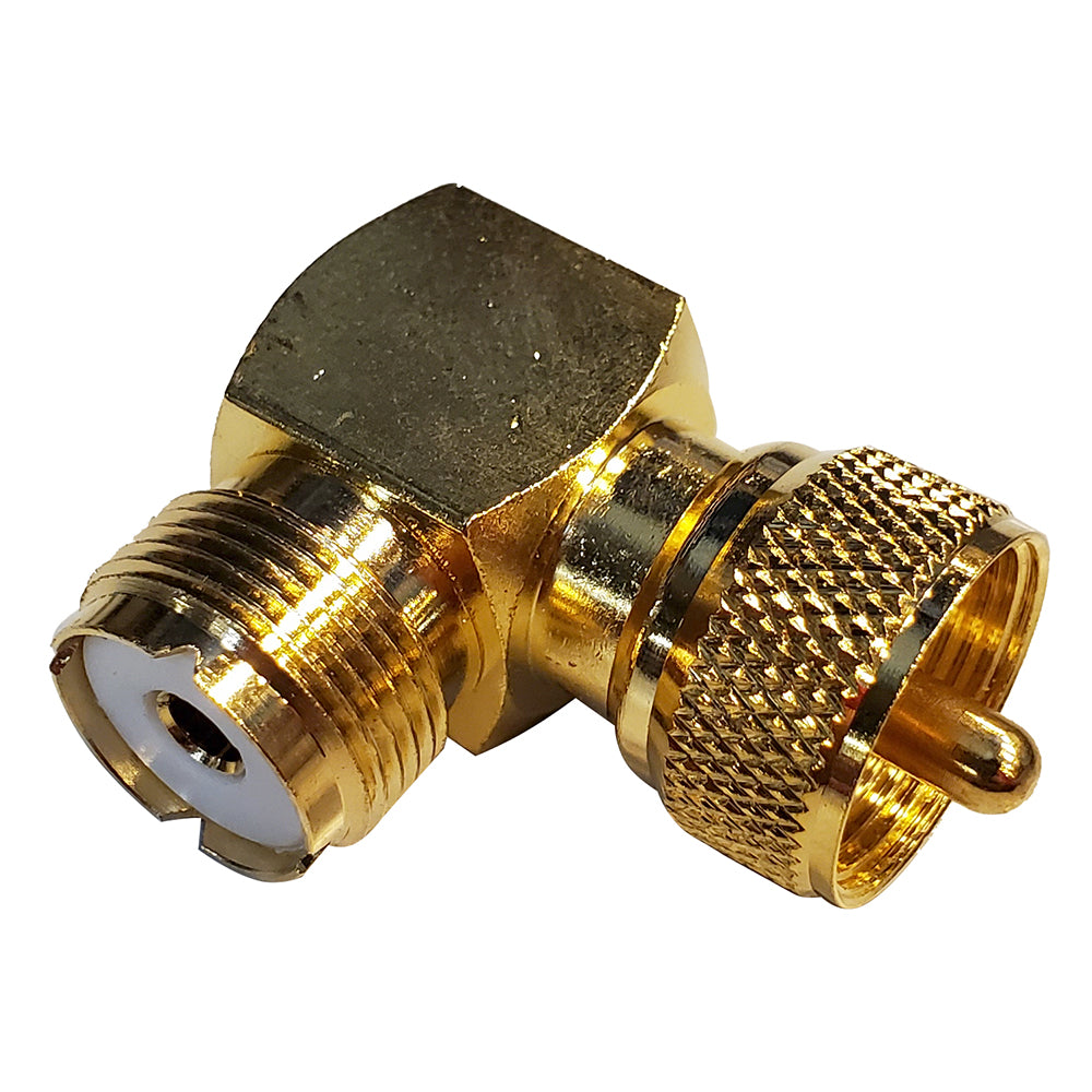 Shakespeare Right Angle Connector - PL-259 to SO-239 Adapter [RA-259-239-G] | Accessories by Shakespeare 