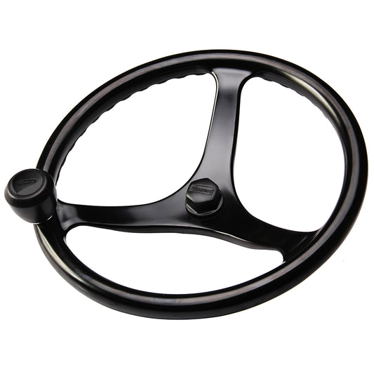 Edson "Special Ops" Powerwheel - Black w/Black Nut  Knob [1710BL-13B-KIT] | Steering Wheels by Edson Marine 